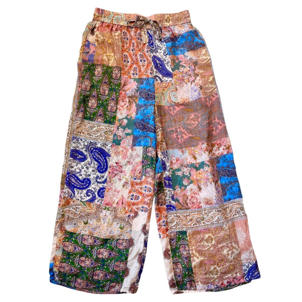 Zimmermann Devi 100% Silk Patchwork Drawstring Wi… - image 2